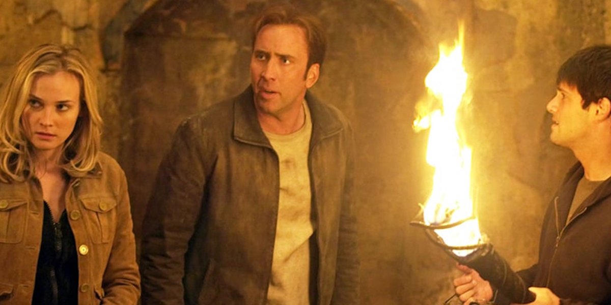 Diane Kruger, Nicolas Cage and Justin Bartha in National Treasure