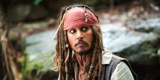 Johnny Depp as Jack Sparrow in Pirates of the Caribbean