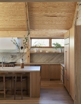 kitchen inside wooden Ditch Plains house