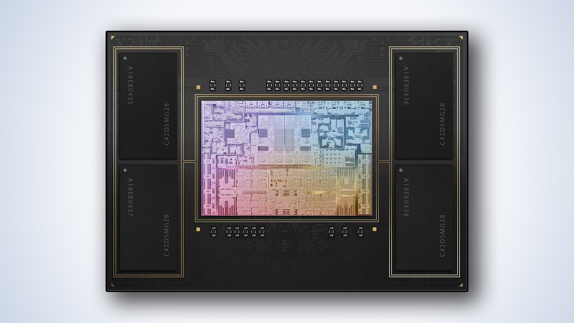 A render of the Apple M2 Pro SoC
