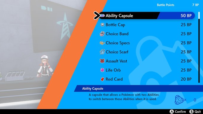 Pokémon Sword and Shield Ability Capsule