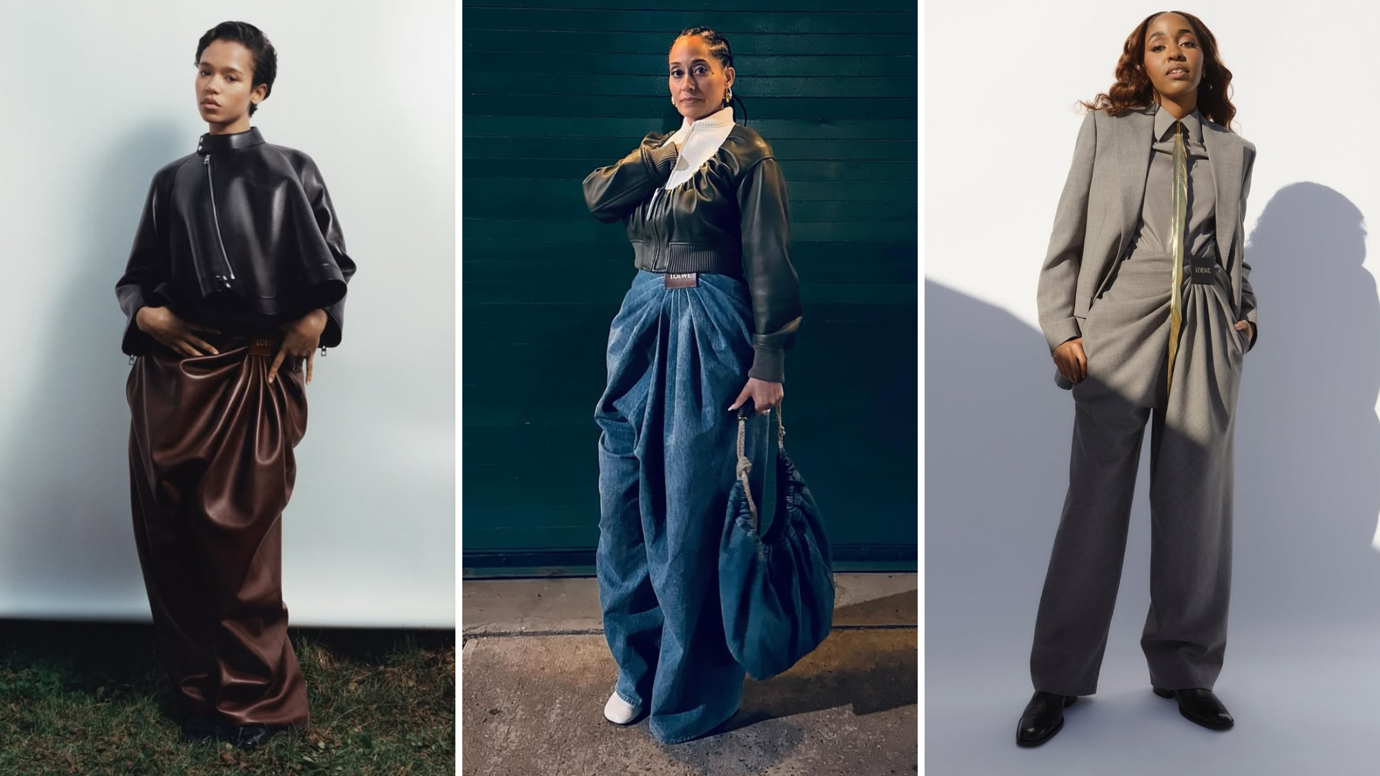 Loewe drapes on Taylor Russell, Tracee Ellis Ross and Ayo Edebiri