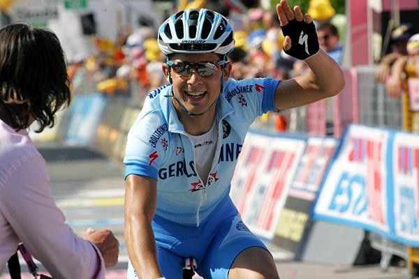 Matthias Russ (Gerolsteiner) upset with the day.