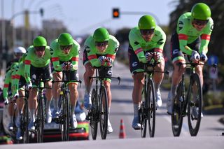 Cannondale-Drapac racing the team time trial at Tirreno-Adriatico