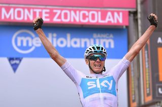Guess who's back: Chris Froome (Team Sky) puts his troubled Giro behind him and starts to turn things around by winning stage 14 of the Giro on the Zoncolan