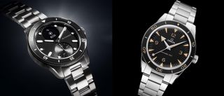 ScanWatch Nova on the left, Omega Seamaster on the right.