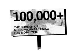A picket sign describing the number of workers an advocacy group has mobilized