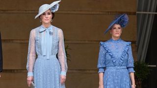 Britain's Prince William, Prince of Wales (L) and Britain's Catherine, Princess of Wales (2L), Britain's Sophie, Duchess of Edinburgh (2R) and Britain's Prince Edward, Duke of Edinburgh attend a Garden Party at Buckingham Palace in London on May 9, 2023, as part of the Coronation celebrations. King Charles III thanked the British people for "the greatest possible coronation gift" on Monday as three days of celebrations for the historic event drew to a close with a massive volunteering drive.