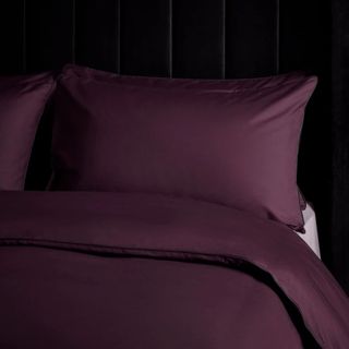 DUSK Cambridge 200 Thread Count Duvet Cover - Deep Plum