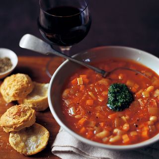 Vegetable Soup with Parsley Pesto