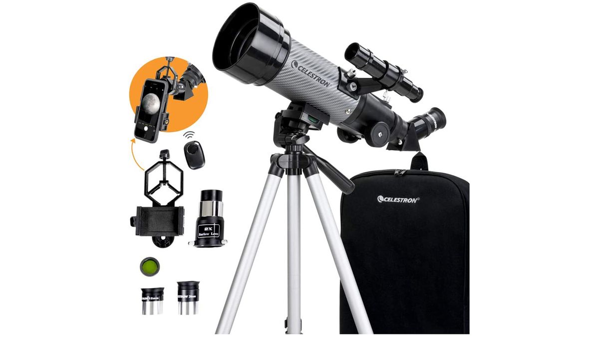 The Celestron Travel Scope DX 70 and accessories