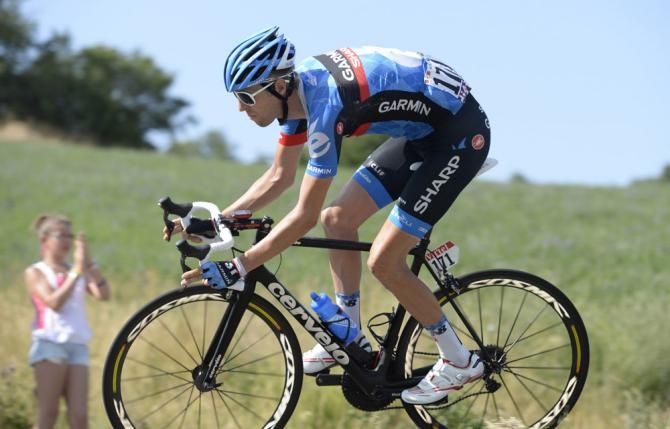 Ryder Hesjedal (Garmin-Sharp) in action during the 2013 Tour de France on his Cerv&eacute;lo Rca