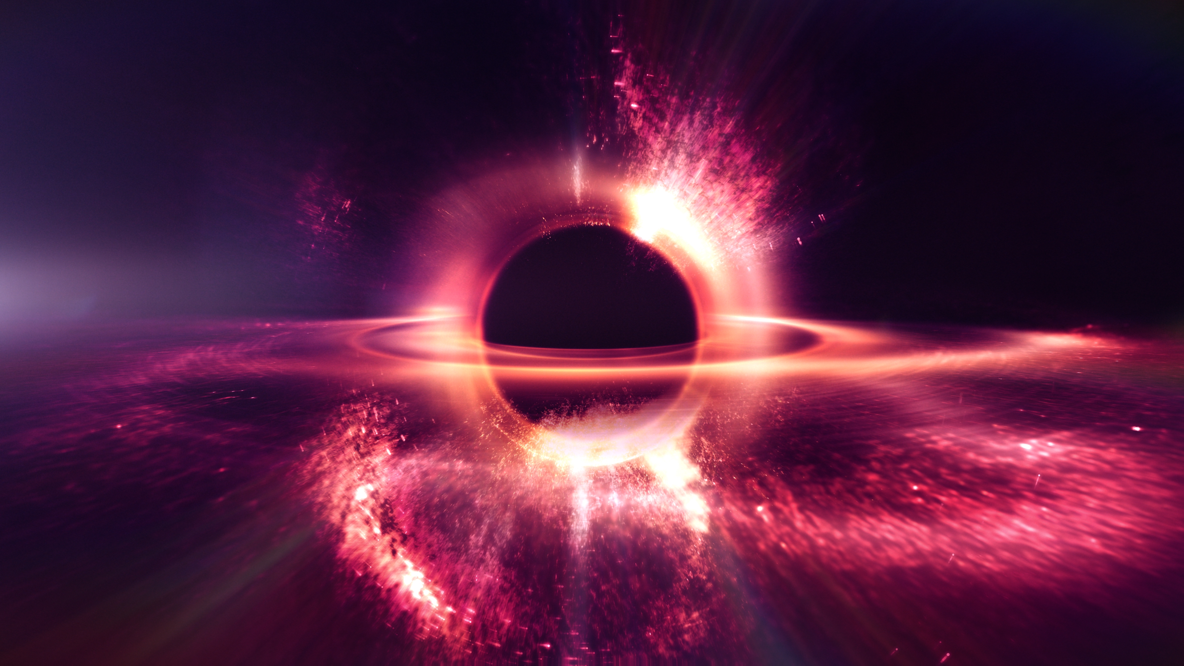 An illustration of a black hole shrouded in dust
