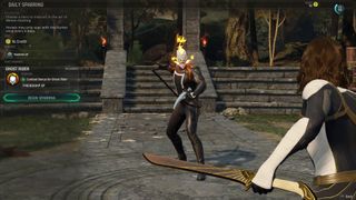 Marvel's Midnight Suns sparring with ghost rider