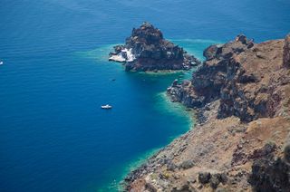 The volcanic island of Santorini