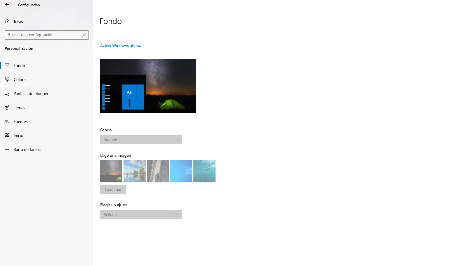 Fondo win10