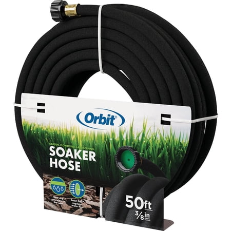 Swan Products Mgspa38050cc Miracle-Gro Soaker System Customizable Hose With Push on Fittings, 50' X 3/8&amp;quot;, Black