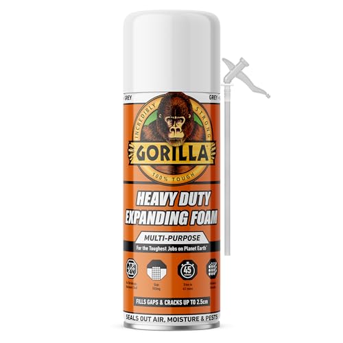 Gorilla Heavy Duty Expanding Foam 353ml - Multi-Purpose, Durable &amp;amp; Seals Out Air, Moisture &amp;amp; Pests | No Shrinkage &amp;amp; Maximum Seal | for Indoor &amp;amp; Outdoor* Use