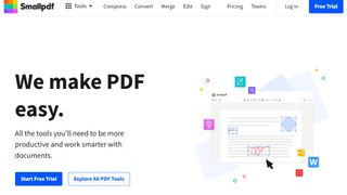 Website screenshot for SmallPDF