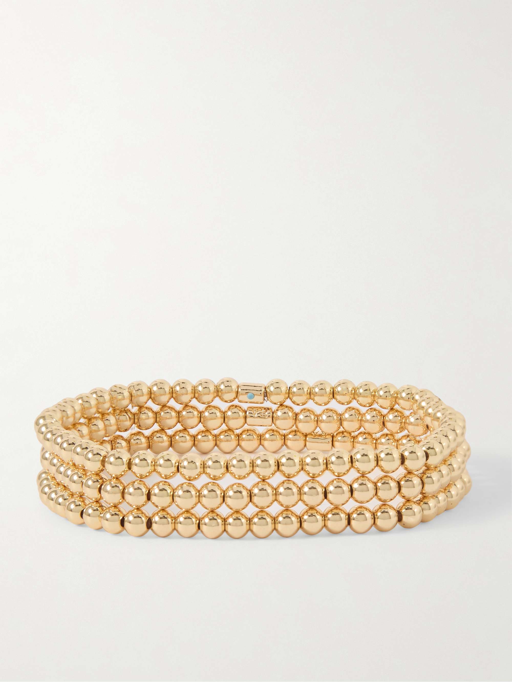 Baby Bubble Set of Three Gold-Tone Bracelets