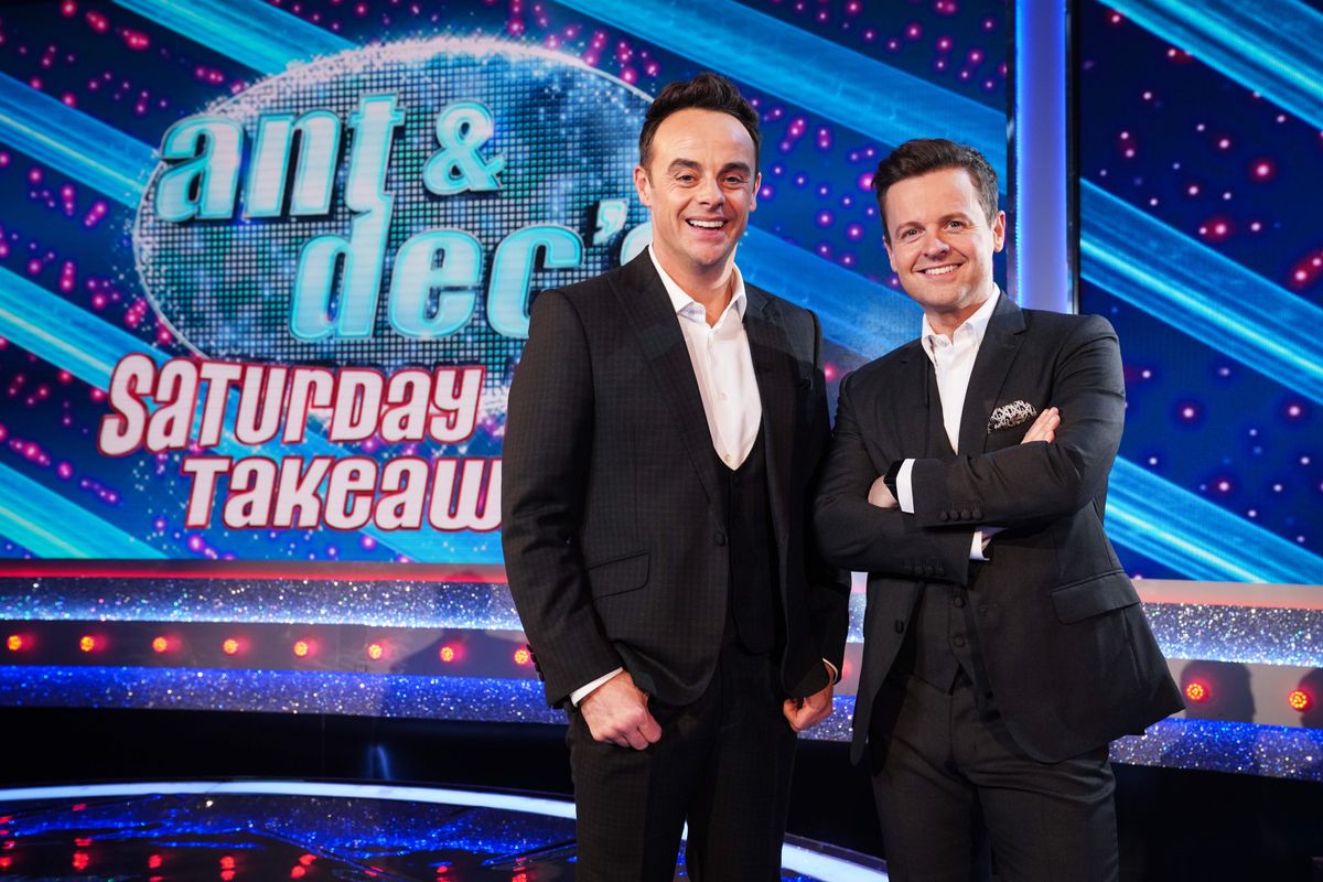 Ant and Dec on the set of Ant and Dec&#039;s Saturday Night Takeaway