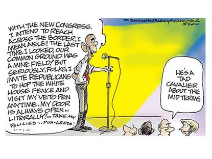 Obama cartoon stand up Congress Republicans