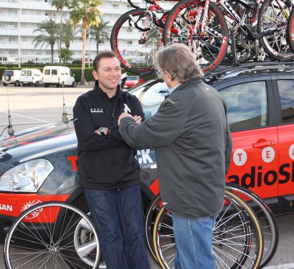 RadioShack team manager Johan Bruyneel in Calpe, Spain.