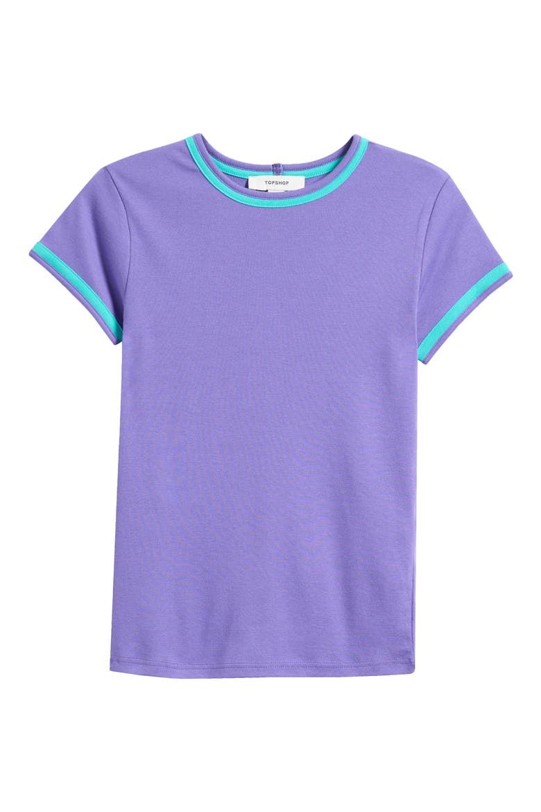 Everyday Contrast Trim Cotton T-Shirt