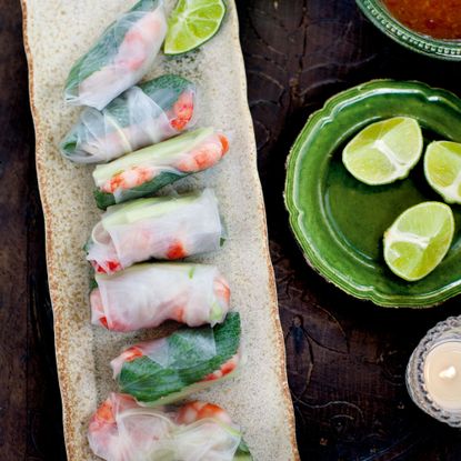 Prawn-rice paper rolls-sweet chilli sauce-Summer recipes-woman and home