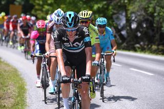 Wout Poels drives the pace during stage 5 at the Criterium du Dauphine