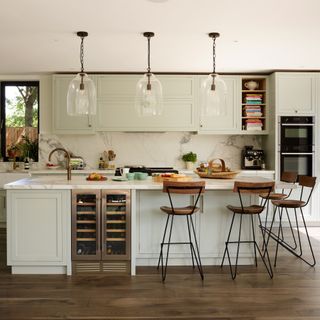 new build house in chichester decorated in modern style with green and white