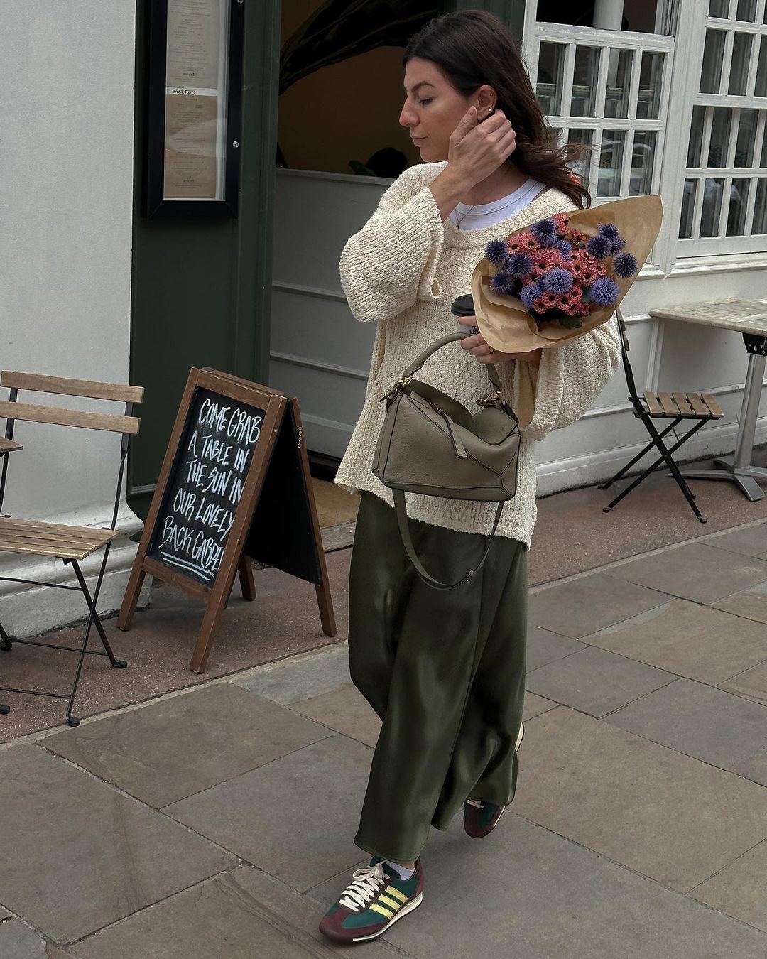 francescasaffari styles pale yellow with khaki