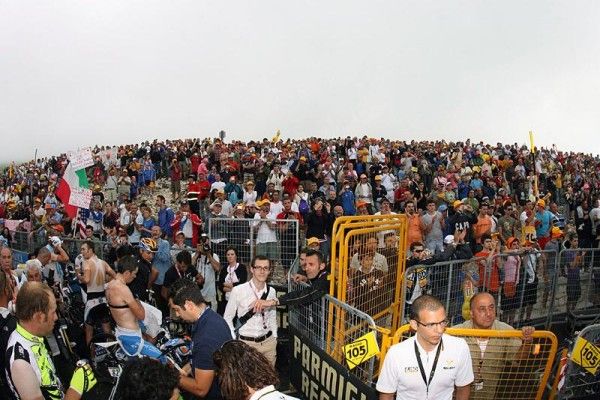 The tifosi were out in force at the Blockhaus finish line.