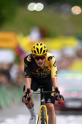 2023 Tour de France stage 5: defending GC champion Jonas Vingegaard crosses the lineard