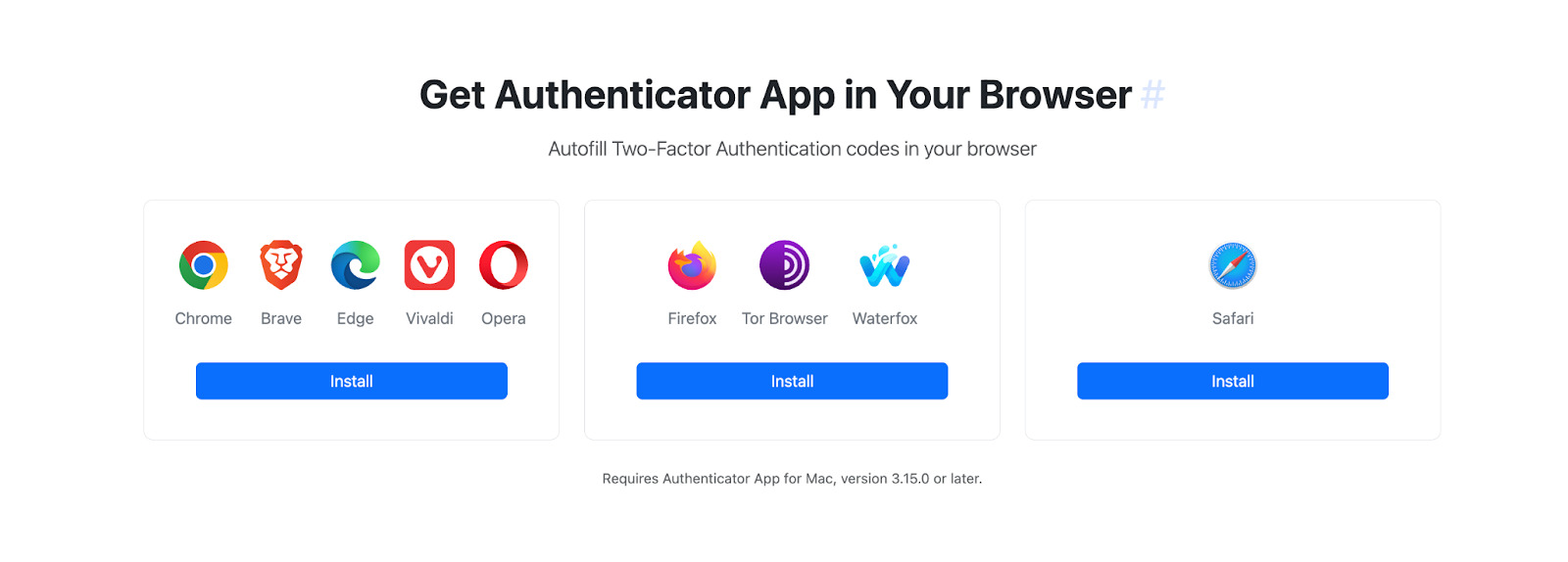 2Stable Authenticator app web browser extensions