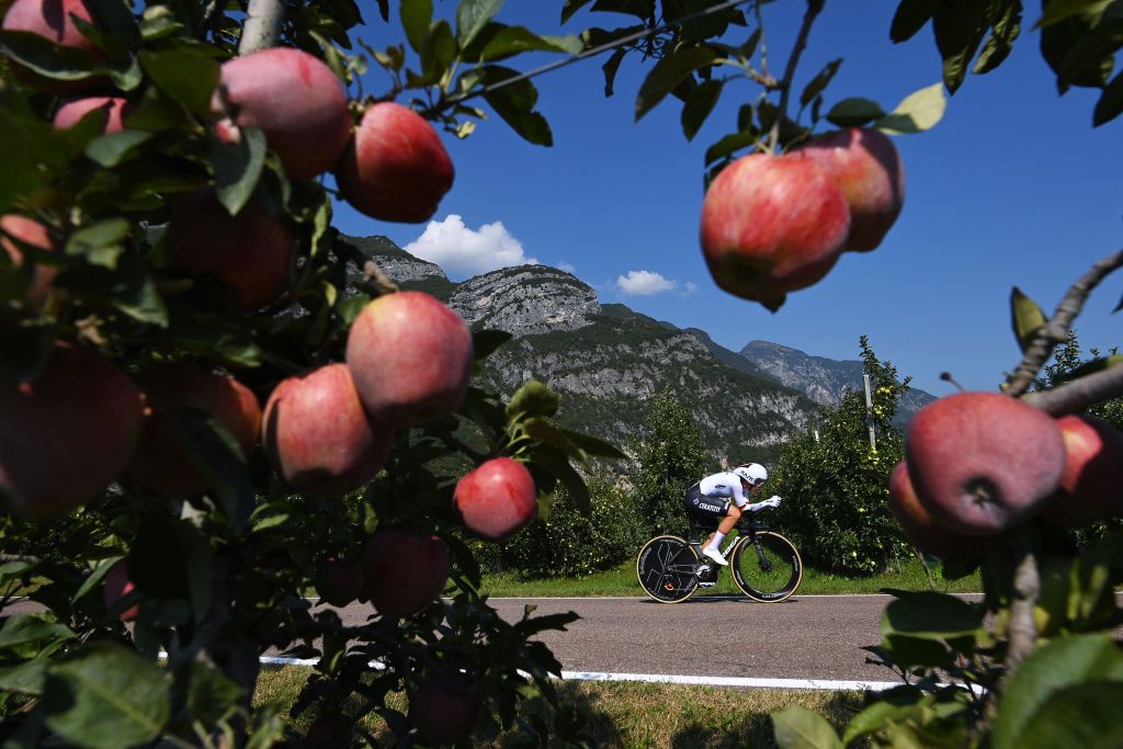 TRENTO ITALY SEPTEMBER 09 Lisa Brennauer of Germany sprints during the 27th UEC Road Cycling European Championships 2021 Elite Womens Individual Time Trial a 224km race from Trento to Trento UECcycling ITT on September 09 2021 in Trento Italy Photo by Justin SetterfieldGetty Images