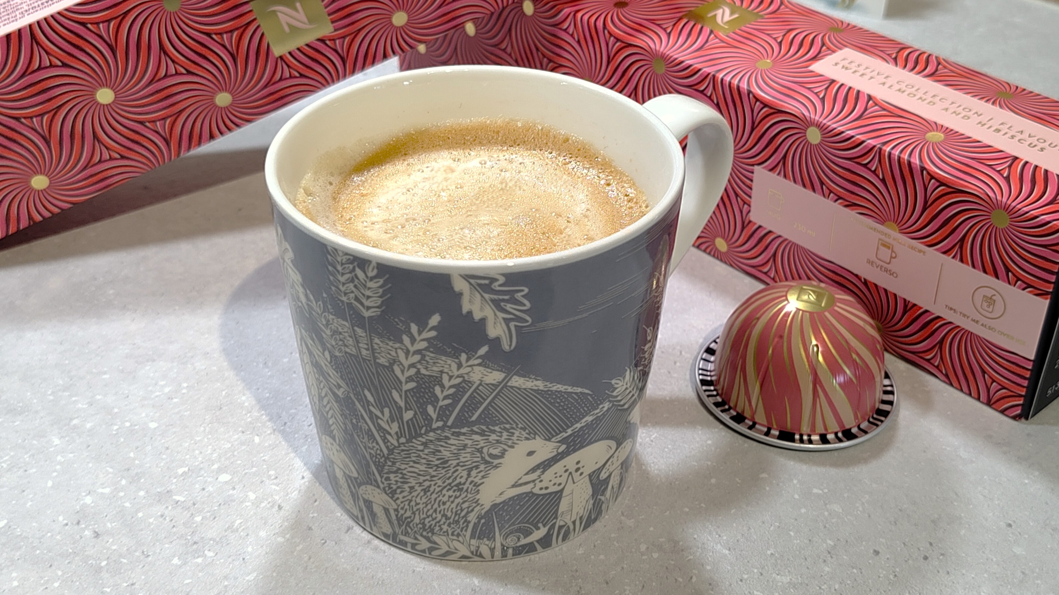 Nespresso Festive Collection Sweet Almond and Hibiscus capsules