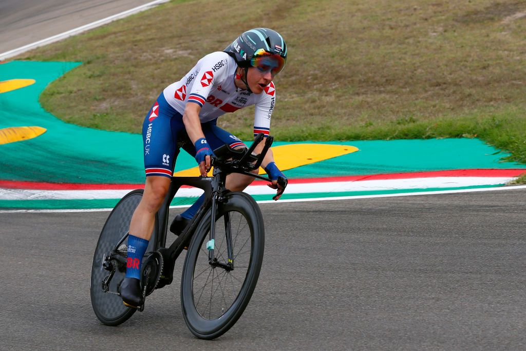 IMOLA ITALY SEPTEMBER 24 Elizabeth Banks of The United Kingdom Autodromo Enzo e Dino Ferrari during the 93rd UCI Road World Championships 2020 Women Elite Individual Time Trial a 317km stage from Imola to Imola ITT ImolaEr2020 Imola2020 on September 24 2020 in Imola Italy Photo by Bas CzerwinskiGetty Images