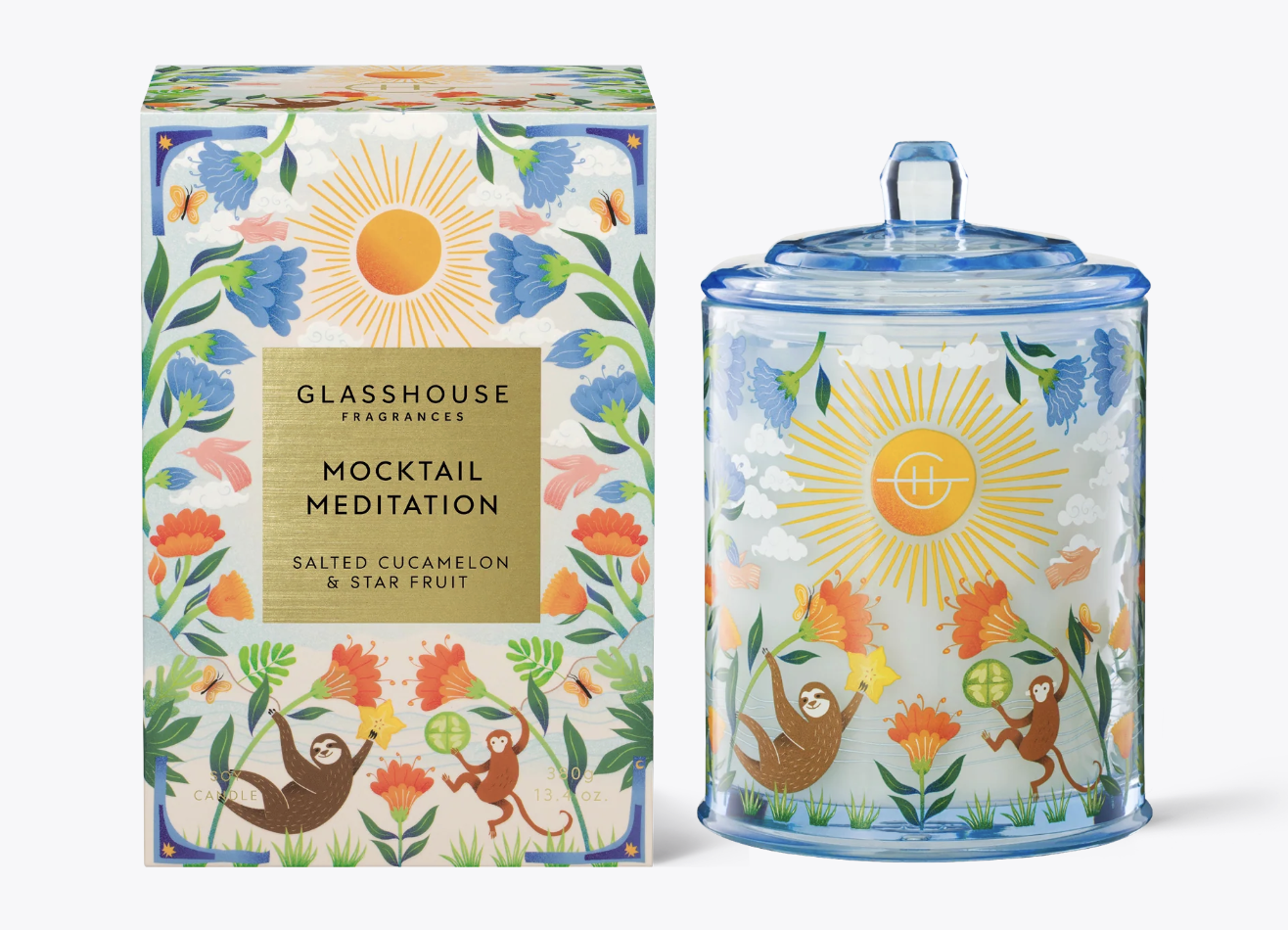 Mocktail Meditation glass candle