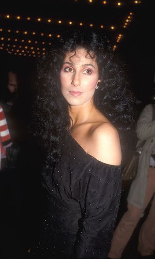 Cher at the Dreamgirls opening night after party inside. Taken in Los Angeles at the Shubert theater in Century City on March 20, 1983.