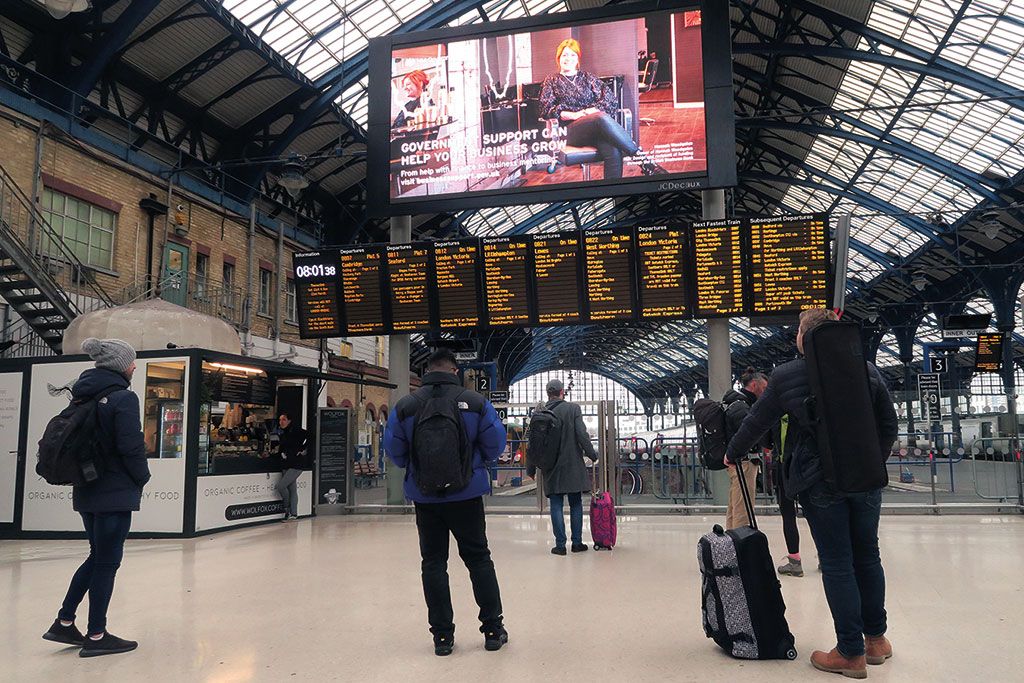 Commuters at Brighton Station 