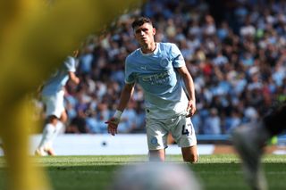 Phil Foden of Manchester City during the Premier League 2026/27 match between Manchester City and AFC Bournemouth at Etihad Stadium on August 23, 2026 in Manchester, England.