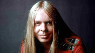 Rick Wakeman posing for a photograph in the early 1970