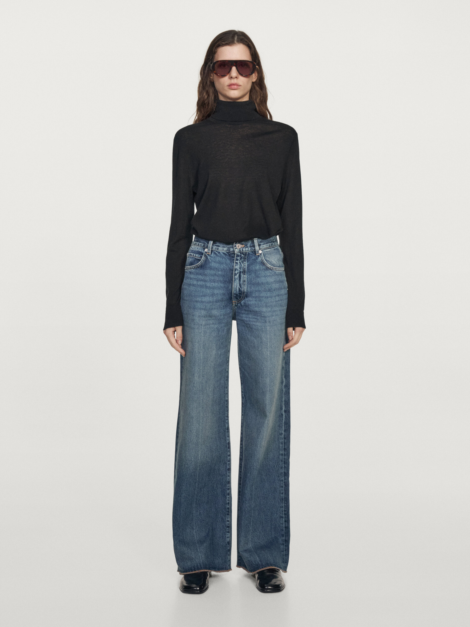 High-Waist Palazzo Jeans