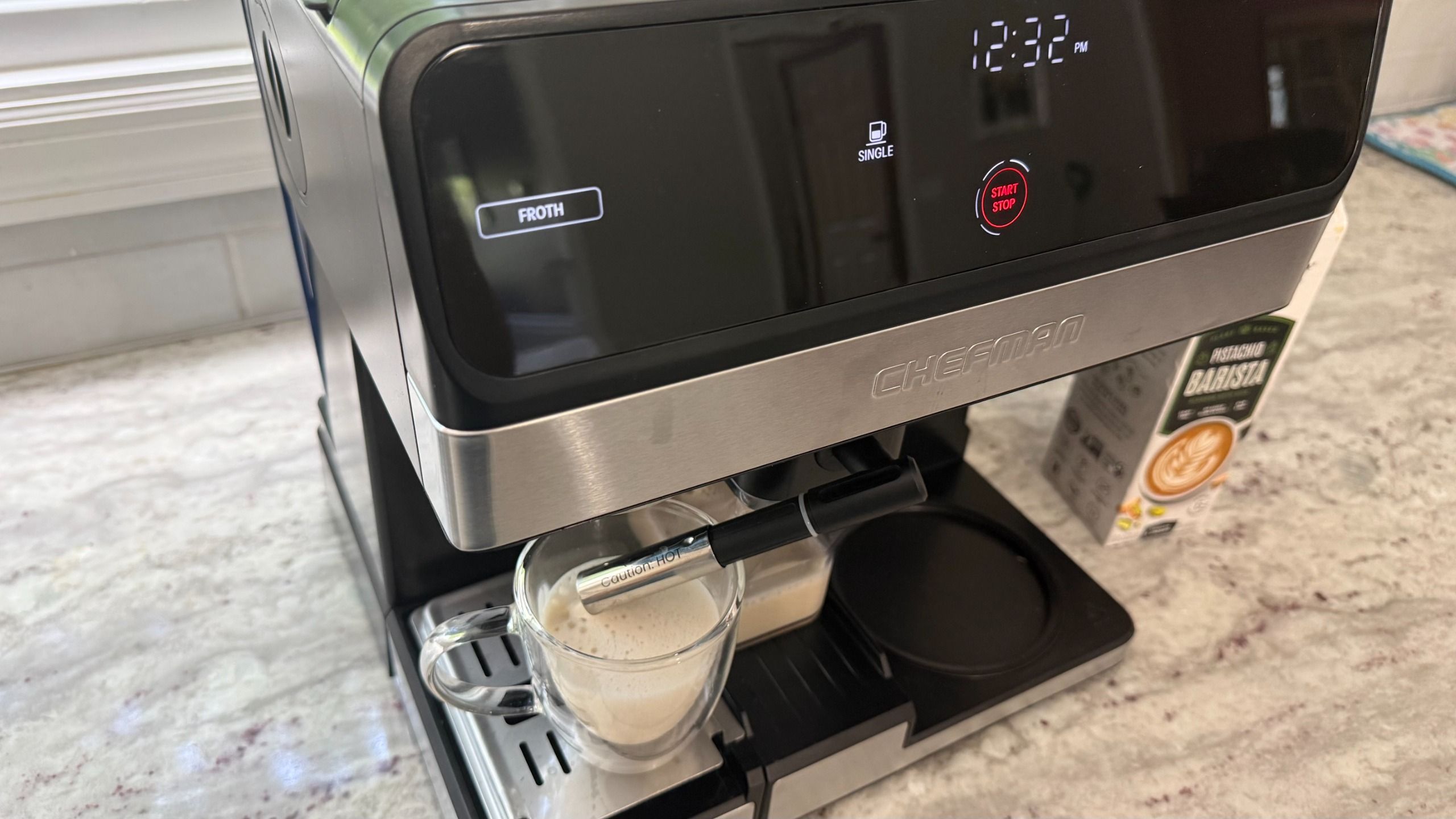 Chefman Coffee Station Pro frothing milk