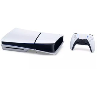 PS5 Slim console on a white background