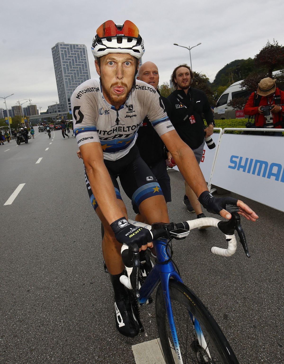 Matteo Trentin happy after his first win as European Champion