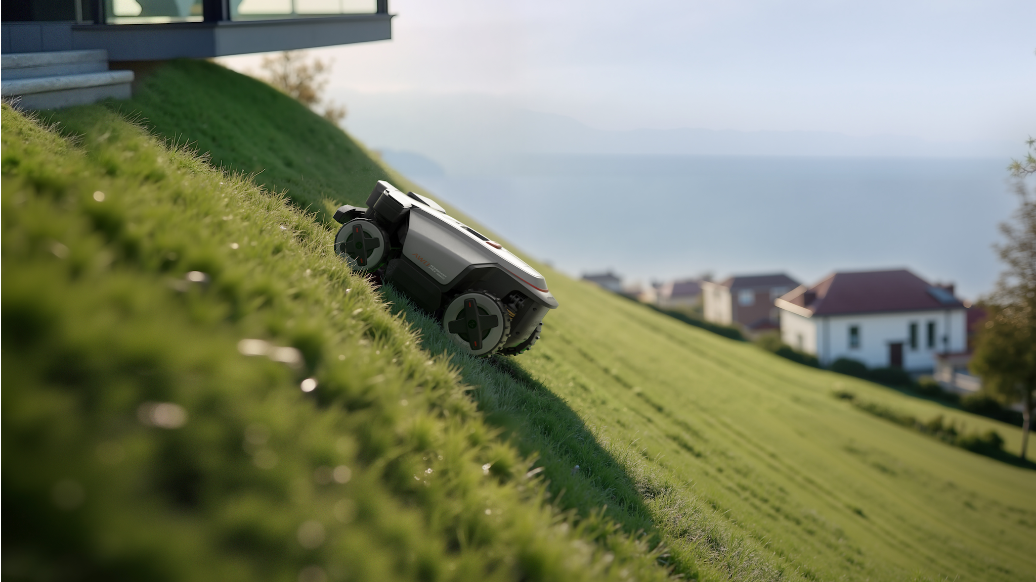 Promotional image of the Roborock RockMow Z1 mower