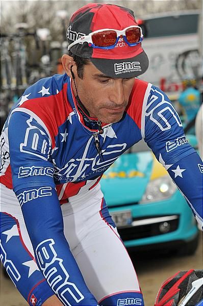 George Hincapie before the start. He'd end the day with fourth