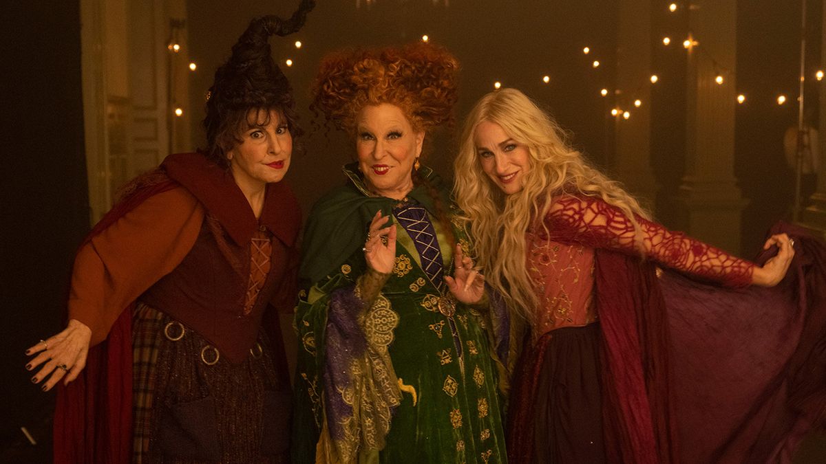 An official screenshot of the three witches in Hocus Pocus 2